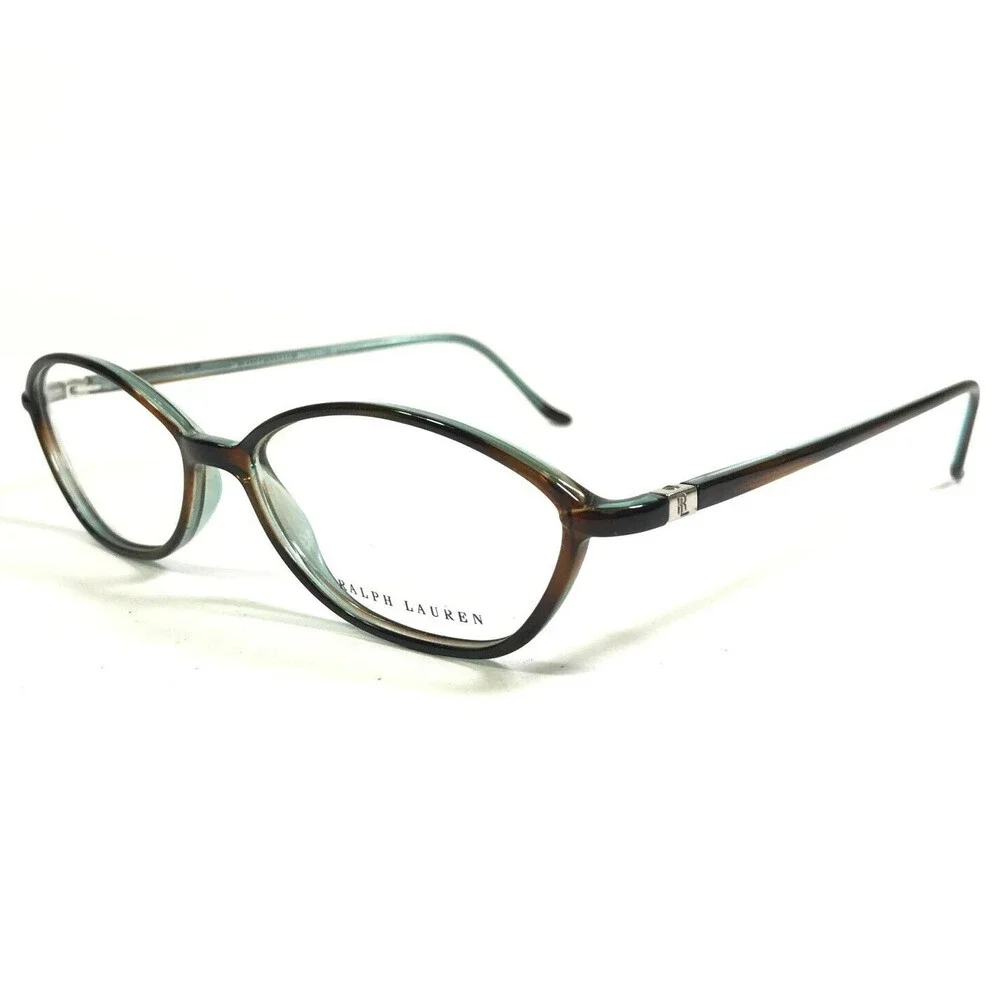 Ralph Lauren Eyeglasses Frames RL1353 R65 Brown Blue Round Full Rim 50-14-135